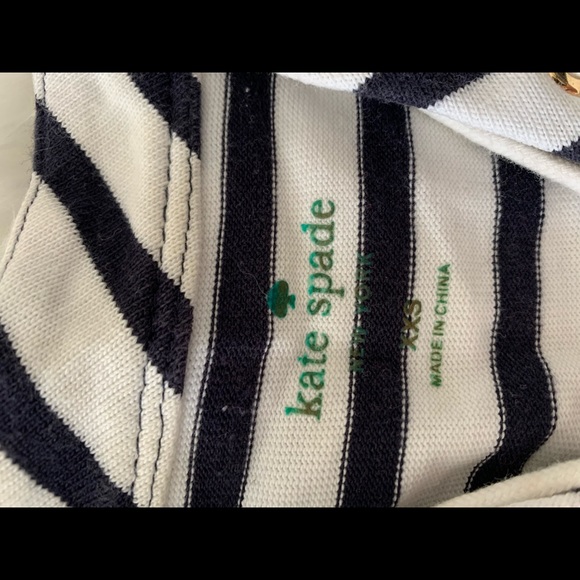 Kate spade nautical jersey cotton dress XXS navy and white excellent - Picture 6 of 8